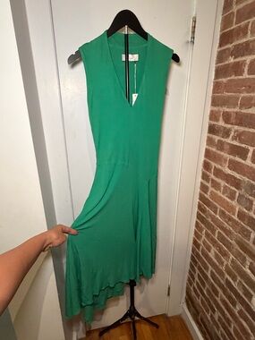 Yigal Azrouel Sleeveless Asymmetrical Green Dress